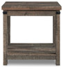 Hollum Rustic Brown Square End Table