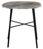 Laverford Chrome / Black Round End Table