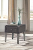 Todoe Dark Gray Rectangular End Table