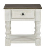 Havalance White / Gray Square End Table