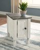 Havalance White / Gray Chair Side End Table