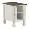 Havalance White / Gray Chair Side End Table