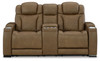 Strikefirst Nutmeg Pwr Rec Loveseat/Con/Adj Hdrst