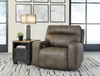 Game Plan Dark Brown Wide Seat Power Recliner