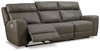 Roman Smoke Pwr Rec Sofa With Adj Headrest