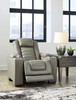 Backtrack Gray 3 Pc. Power Reclining Sofa, Loveseat, Recliner