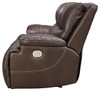 Ricmen Walnut 2 Seat Power Reclining Sofa ADJ HDREST