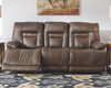 Wurstrow Umber 2 Pc. Power Reclining Sofa with Adjustable Headrest, Power Reclining Loveseat with CON/Adjustable HDRST