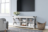 Bayflynn White / Black Large TV Stand