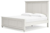 Grantoni White 6 Pc. Dresser, Mirror, King Panel Bed