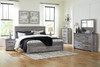 Bronyan Dark Gray King Panel Bed 5 Pc. Dresser, Mirror, Chest, King Bed