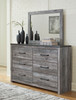 Bronyan Dark Gray King Panel Bed 7 Pc. Dresser, Mirror, Chest, King Bed, 2 Nightstands