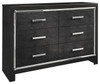 Kaydell Black King Uph Storage Bed 8 Pc. Dresser, Mirror, King Bed, 2 Nightstands