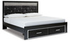 Kaydell Black King Uph Storage Bed 6 Pc. Dresser, Mirror, King Bed