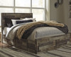 Derekson Multi Gray Queen Panel Bed With 4 Storage Drawers 9 Pc. Dresser, Mirror, King Bed, 2 Nightstands