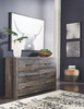 Drystan Multi King Bookcase Bed With 4 Storage Drawers 8 Pc. Dresser, Mirror, Chest, King Bed