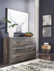 Drystan Multi King Bookcase Bed With 4 Storage Drawers 9 Pc. Dresser, Mirror, King Bed, 2 Nightstands