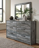 Baystorm Gray King Panel Bed With 4 Storage Drawers 8 Pc. Dresser, Mirror, Chest, King Bed