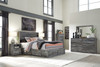 Baystorm Gray King Panel Bed With 4 Storage Drawers 10 Pc. Dresser, Mirror, Chest, King Bed, 2 Nightstands