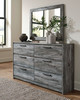 Baystorm Gray King Panel Bed With 4 Storage Drawers 10 Pc. Dresser, Mirror, Chest, King Bed, 2 Nightstands