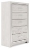 Altyra White King Upholstered Bookcase Bed With Storage 9 Pc. Dresser, Mirror, Chest, King Bed, 2 Nightstands