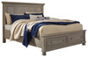 Lettner Light Gray Queen Panel Storage Bed 7 Pc. Dresser, Mirror, Queen Bed, 2 Nightstands