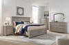Lettner Light Gray California King Panel Storage Bed 7 Pc. Dresser, Mirror, Cal King Bed, 2 Nightstands