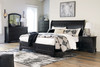 Chylanta Black California King Sleigh Storage Bed 5 Pc. Dresser, Mirror, Cal King Bed