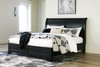 Chylanta Black King Sleigh Storage Bed 7 Pc. Dresser, Mirror, King Bed, 2 Nightstands