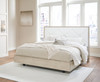 Wendora Bisque / White Queen Upholstered Bed 7 Pc. Dresser, Mirror, Chest, Queen Bed, 2 Nightstands