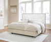 Wendora Bisque / White Queen Upholstered Bed 6 Pc. Dresser, Mirror, Queen Bed, 2 Nightstands