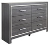 Lodanna Gray 9 Pc. Dresser, Mirror, Chest, Queen Panel Bed With Roll Slats, 2 Nightstands