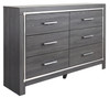 Lodanna Gray 7 Pc. Dresser, Mirror, Chest, King Panel Bed With Roll Slats