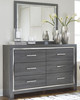 Lodanna Gray 7 Pc. Dresser, Mirror, Chest, Queen Panel Bed With Roll Slats