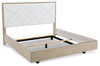 Wendora Bisque / White California King Upholstered Bed