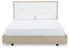 Wendora Bisque / White California King Upholstered Bed