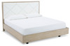 Wendora Bisque / White King Upholstered Bed