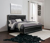 Kaydell Black King Upholstered Panel Bed