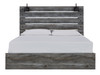 Baystorm Gray King Panel Bed Footboard Slat
