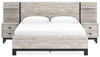 Vessalli Gray King Panel Bed With Extensions