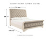 Realyn Two-tone King Upholstered Sleigh Bed