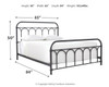 Nashburg Black Queen Metal Bed