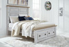 Haven Bay Brown / Beige Queen Panel Storage Bed