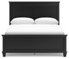 Lanolee Black Queen Panel Bed