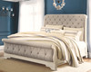 Realyn Two-tone Queen Upholstered Sleigh Bed