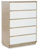 Wendora Bisque/white Five Drawer Chest