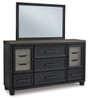 Foyland Black / Brown Dresser, Mirror