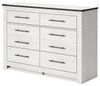 Schoenberg White Six Drawer Dresser