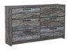 Baystorm Gray Full Panel Bed With 4 Storage Drawers 10 Pc. Dresser, Mirror, Chest, Full Bed, 2 Nightstands