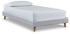 Tannally Beige Twin Uph Platform Bed